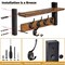 Sorbus Floating Wall Shelf with Hooks for Entryway, Bathroom, Bedroom, Kitchen, or Mudroom